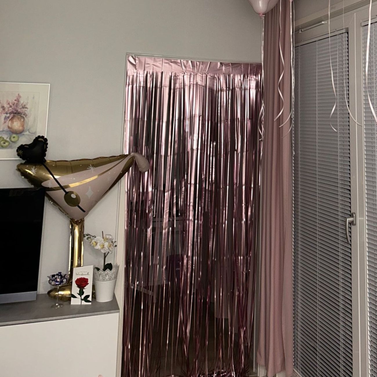 Kundbild på Backdrop Draperi Rosa