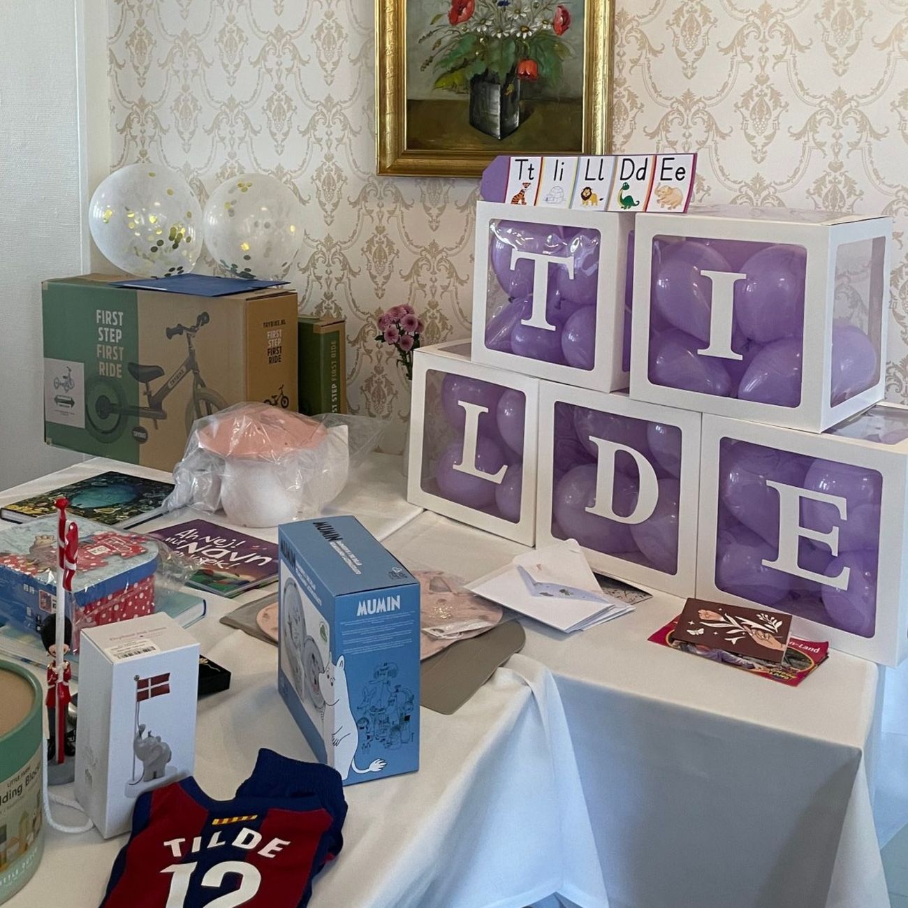 Kundbild på Ballongbox med Bokstav