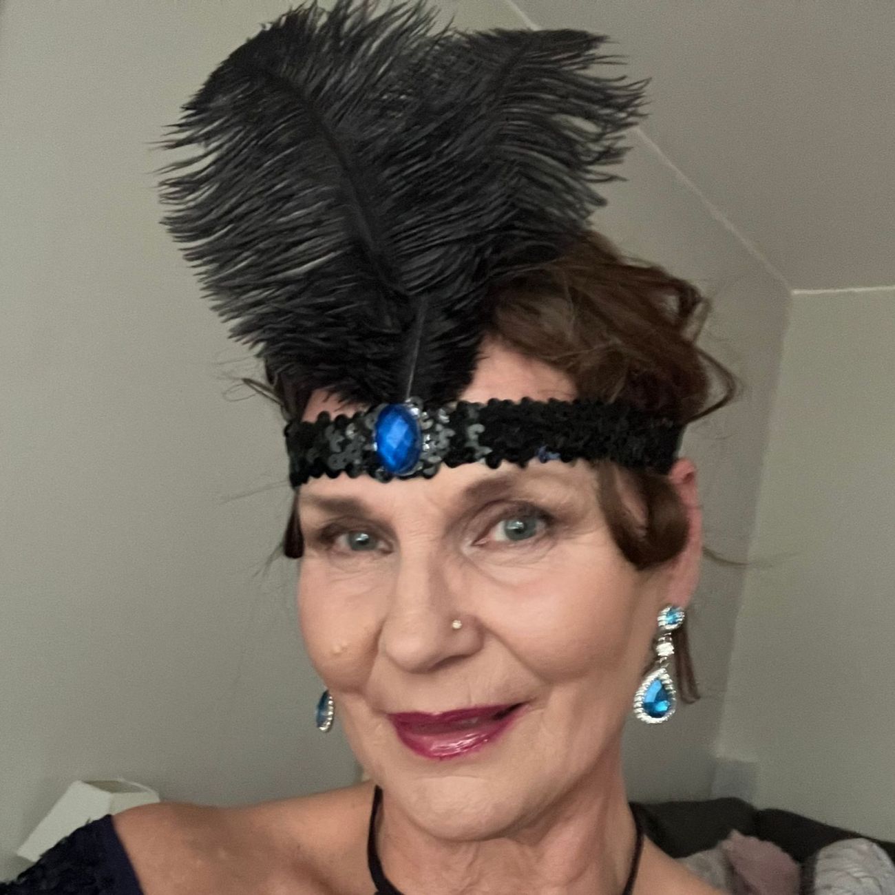 Kundbild på Flapper Pannband med Diamant Svart