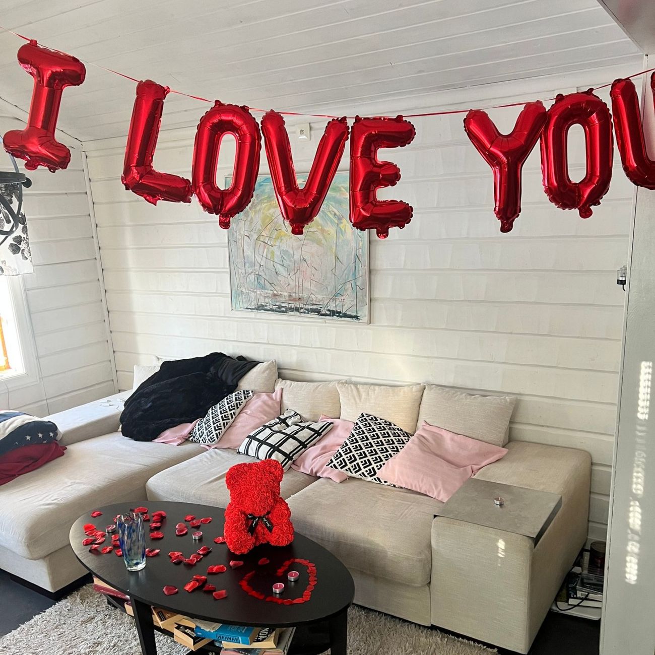 Kundbild på Bokstavsballonger I Love You