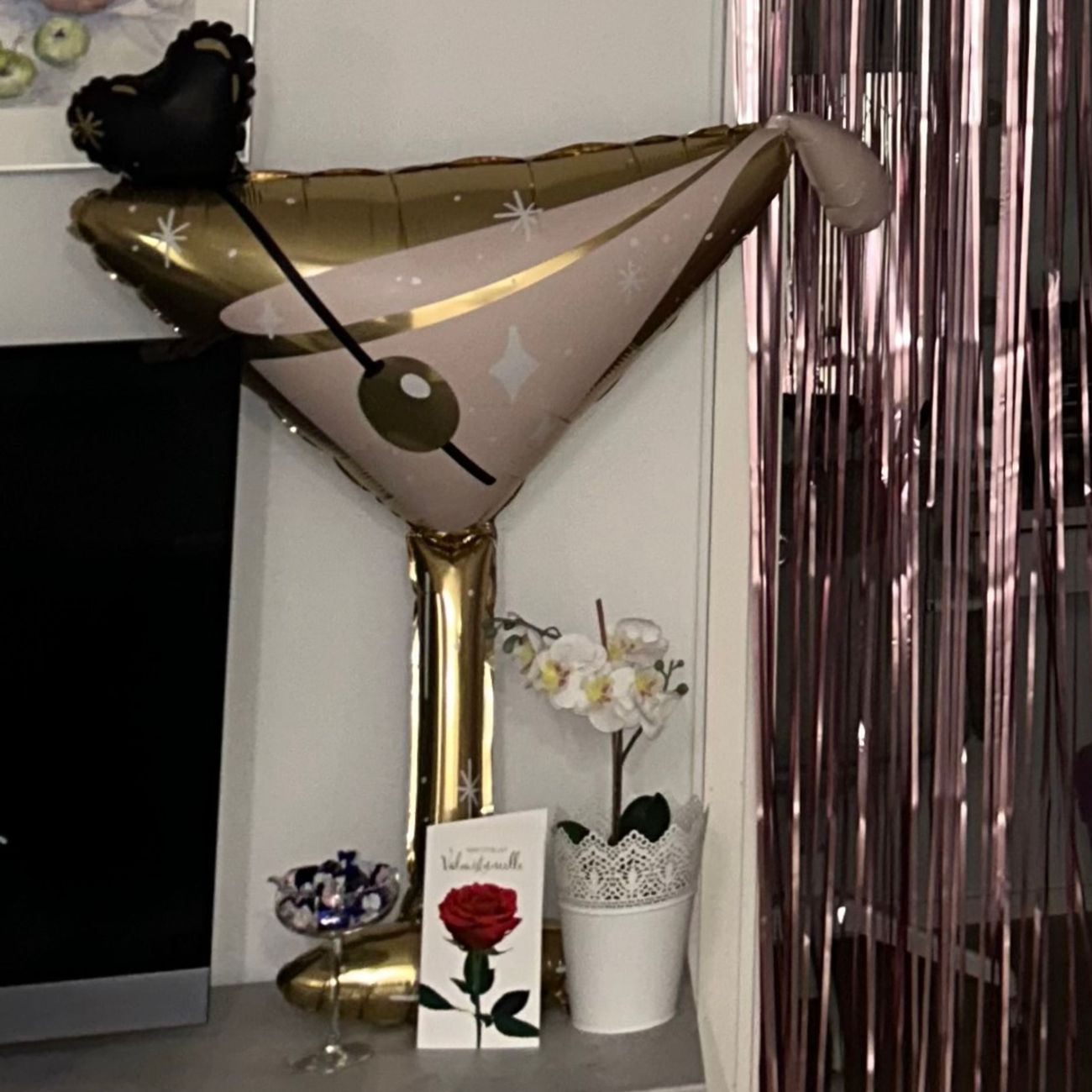 Kundbild på Stor Folieballong Martini Glas