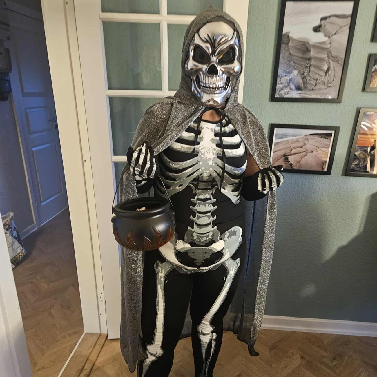 Kundebilde av Skjelett Jumpsuit Karnevalskostyme