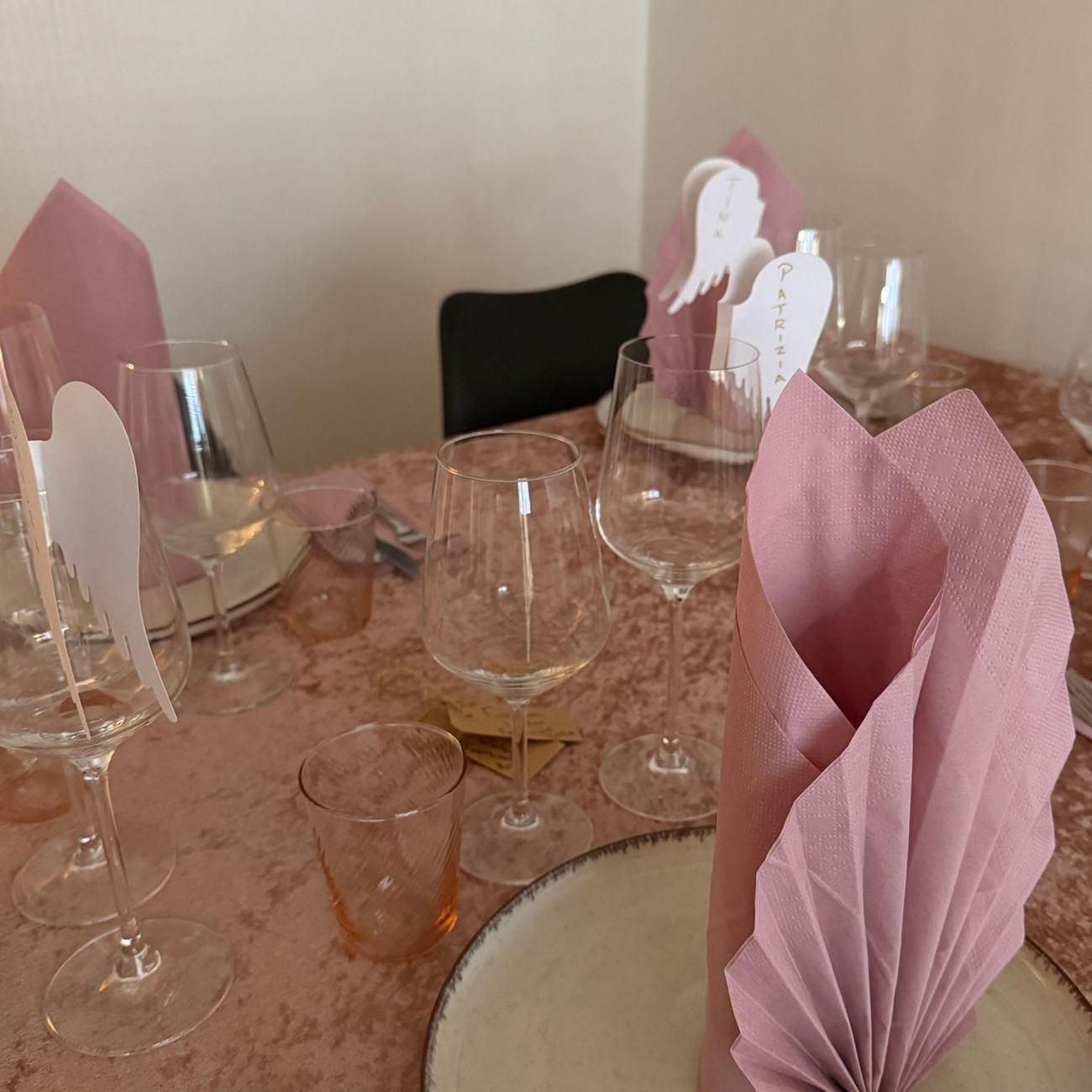 Kundbild på Vingar för Glas Placeringskort