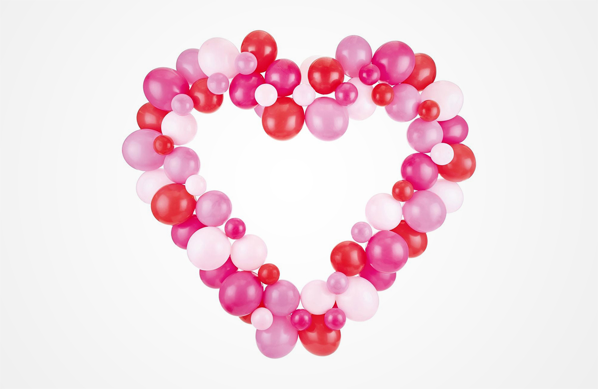 Pynta med hjärtballonger!