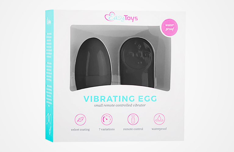 Easytoys vibrerande ägg med fjärrkontroll