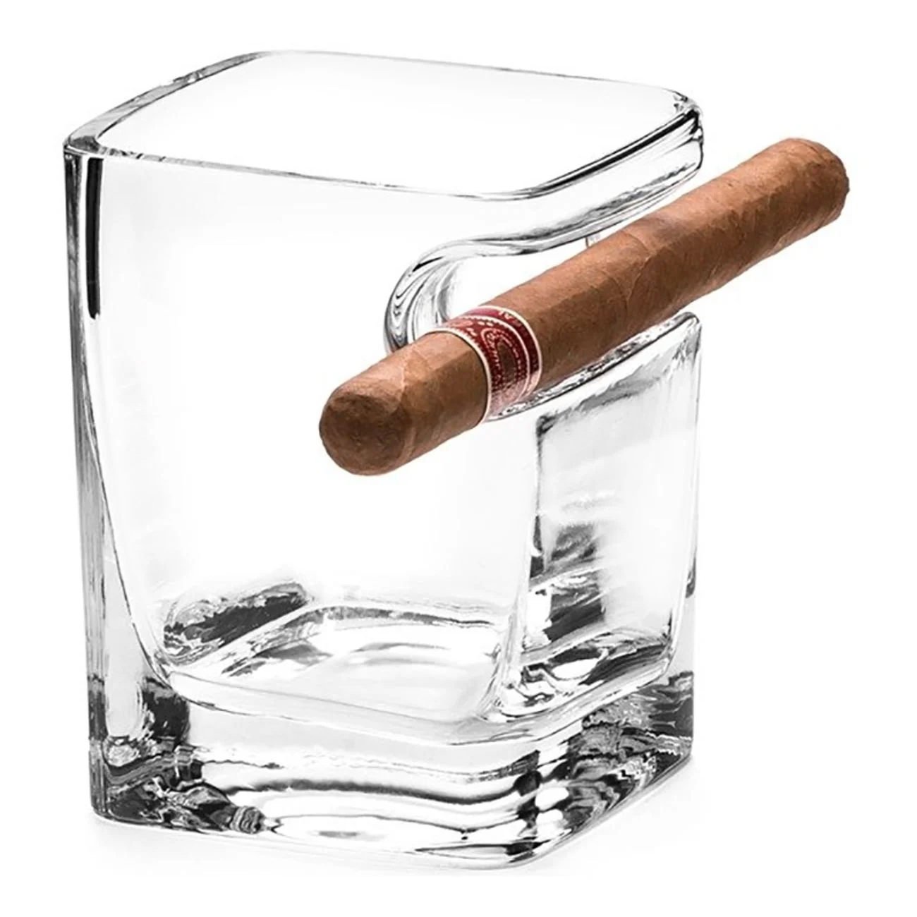 Whiskyglas med Cigarrhållare