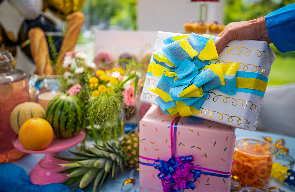 Presentbord till studentmottagning