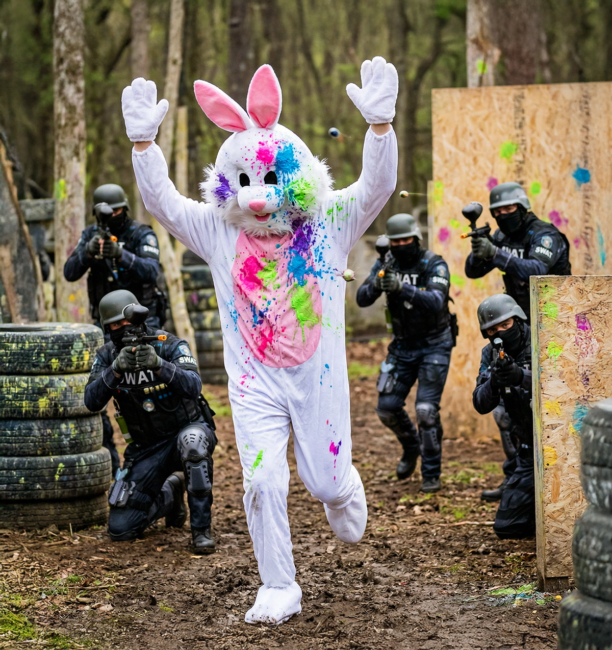 Paintball med kostymer