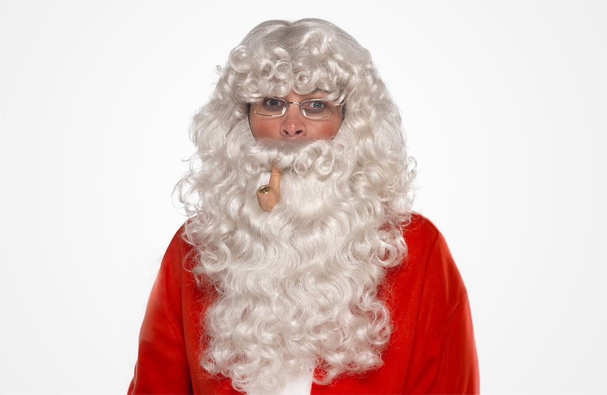 Tomteperuk med skägg
