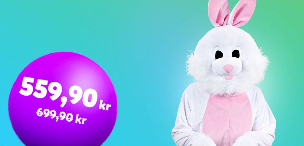 Kaninmaskot kostume 559,90 kr, normalpris 699,90 kr