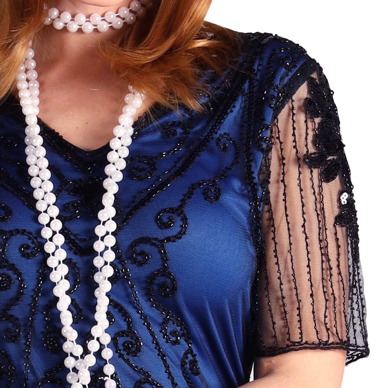 20-tals Gatsby Klänning Blå Maskeraddräkt Deluxe