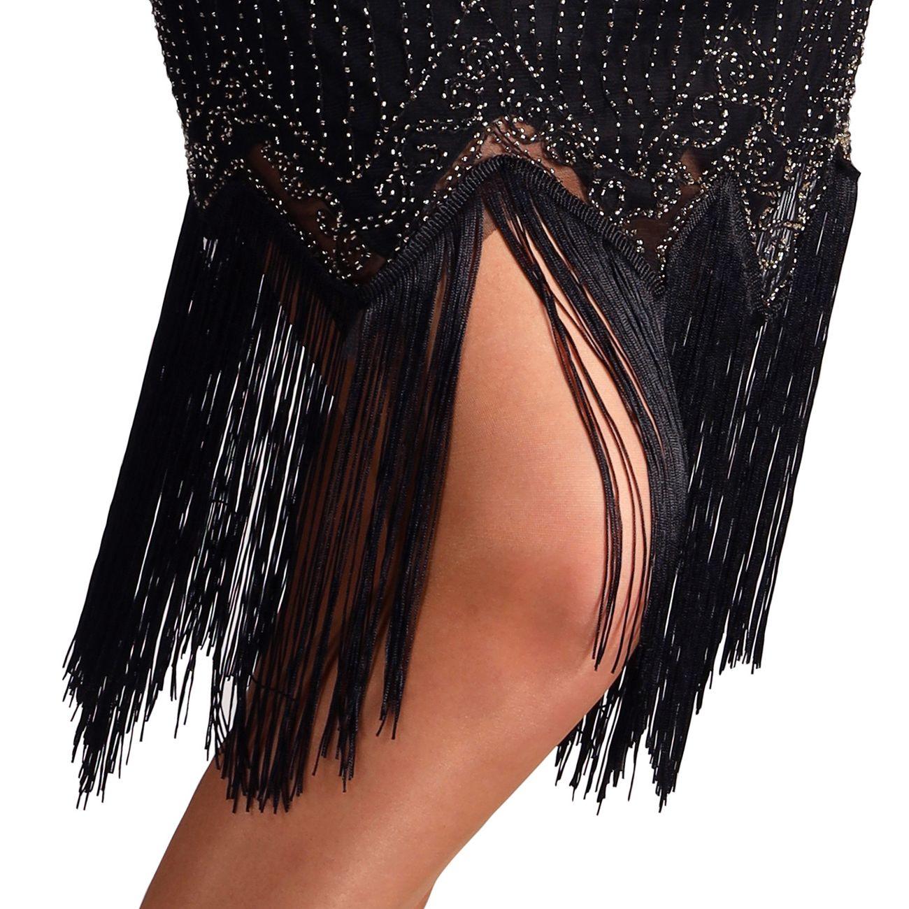 20-tals Gatsby Klänning Svart Maskeraddräkt Deluxe