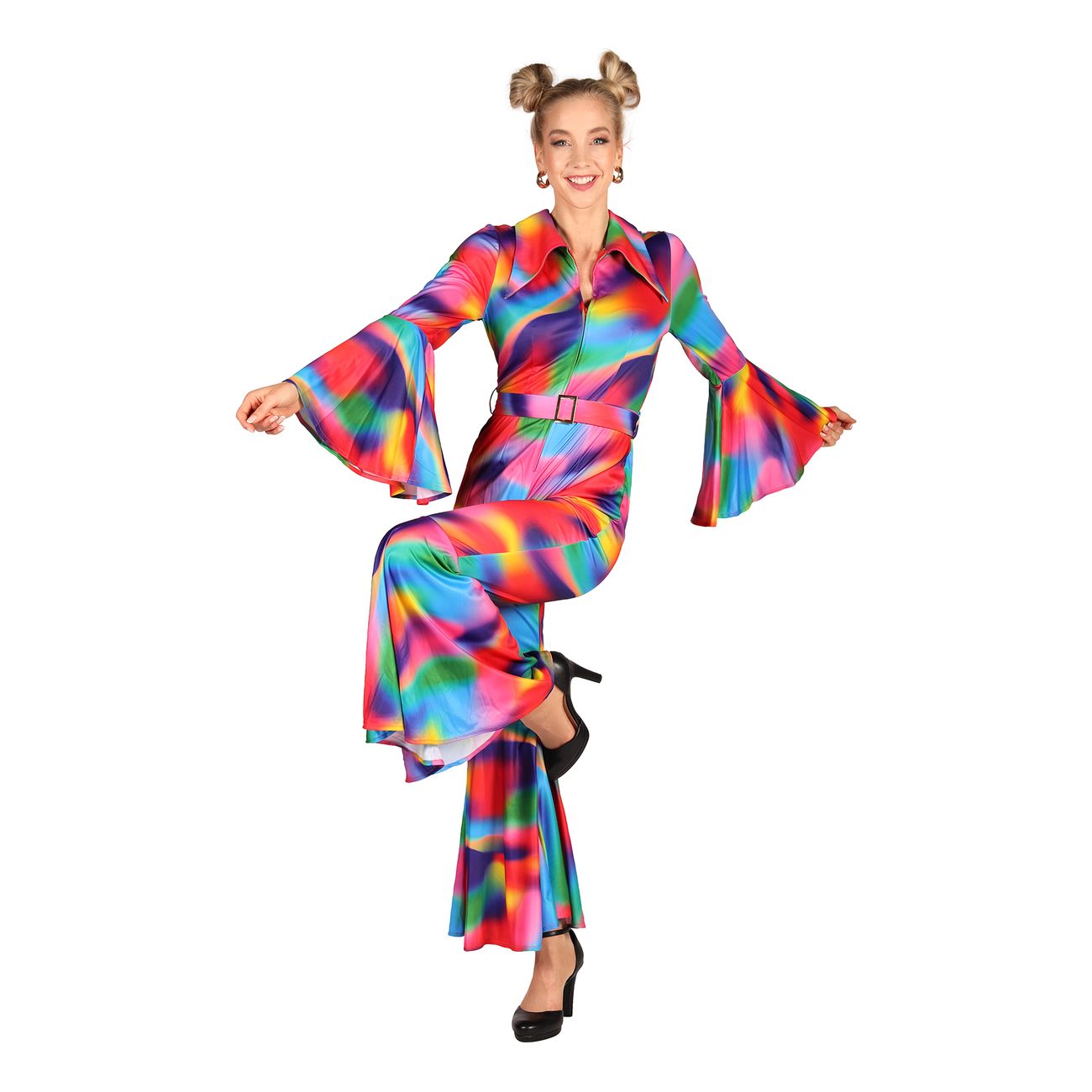 70-tals Neon Bomb Jumpsuit Maskeraddräkt