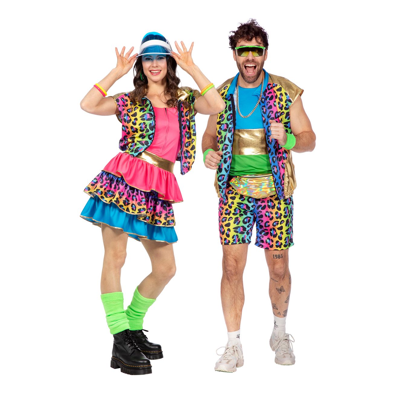80-tals-neon-leopard-dam-maskeraddrakt-107549-4