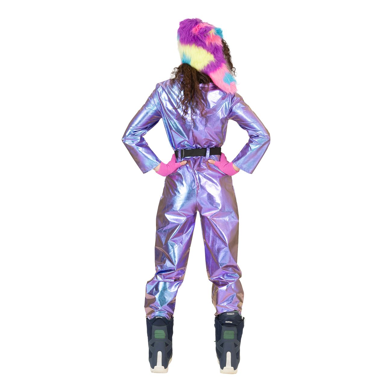 80-tals Skidoverall Lila Holografisk
