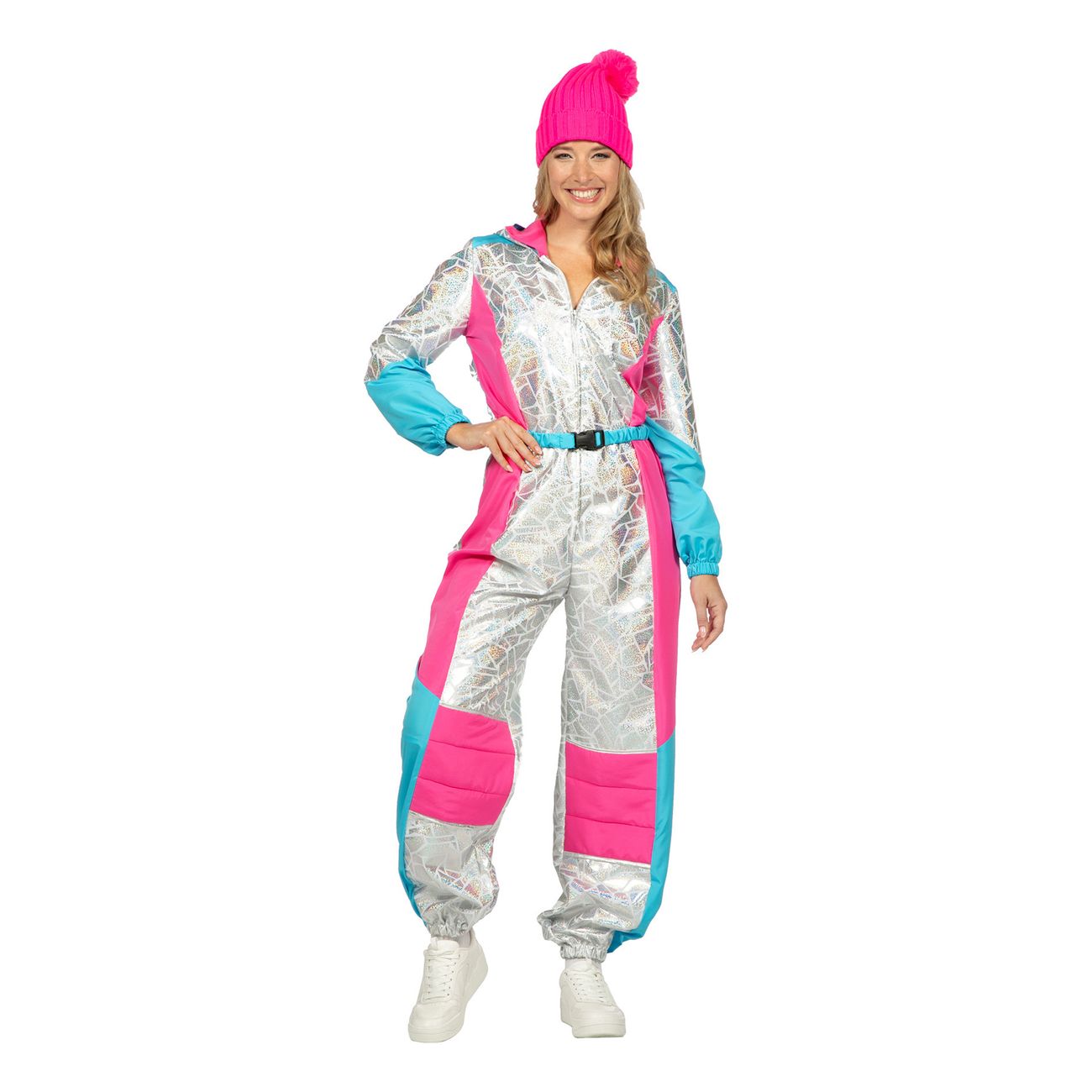 80-tals Skidoverall Silver Maskeraddräkt