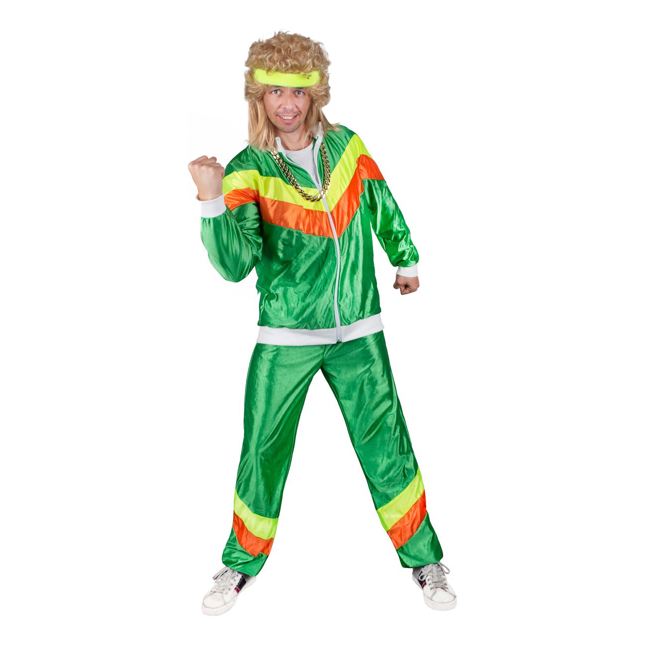 80'er Træningsdragt Grøn Kostume