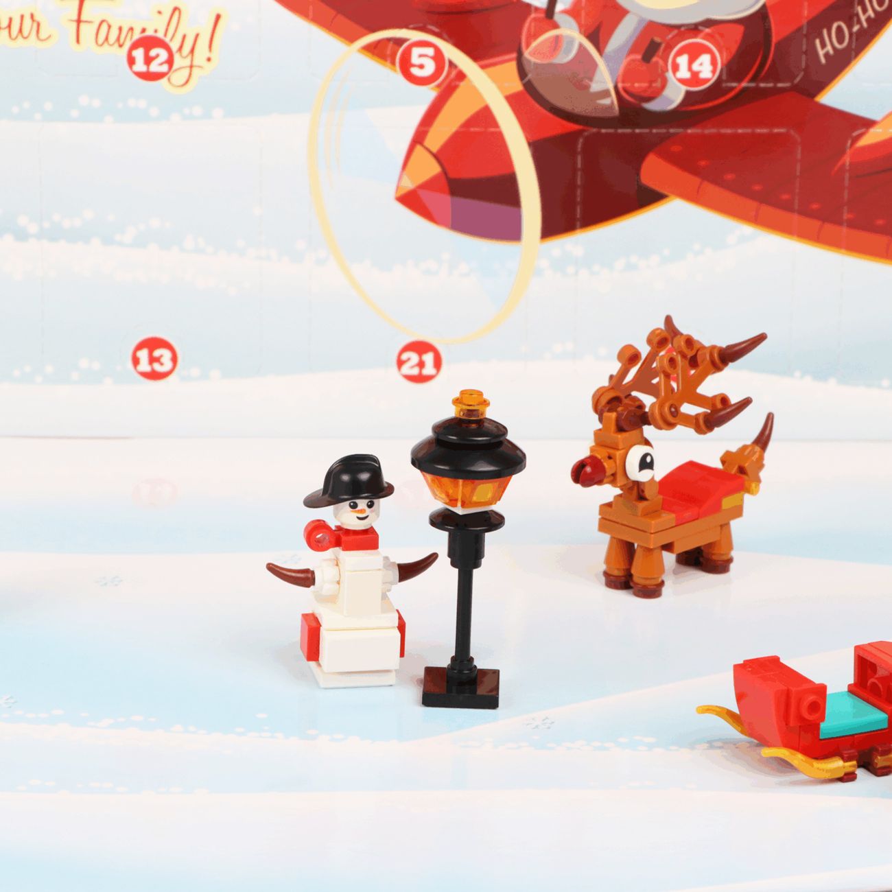 Adventskalender Byggklossar Julfigurer