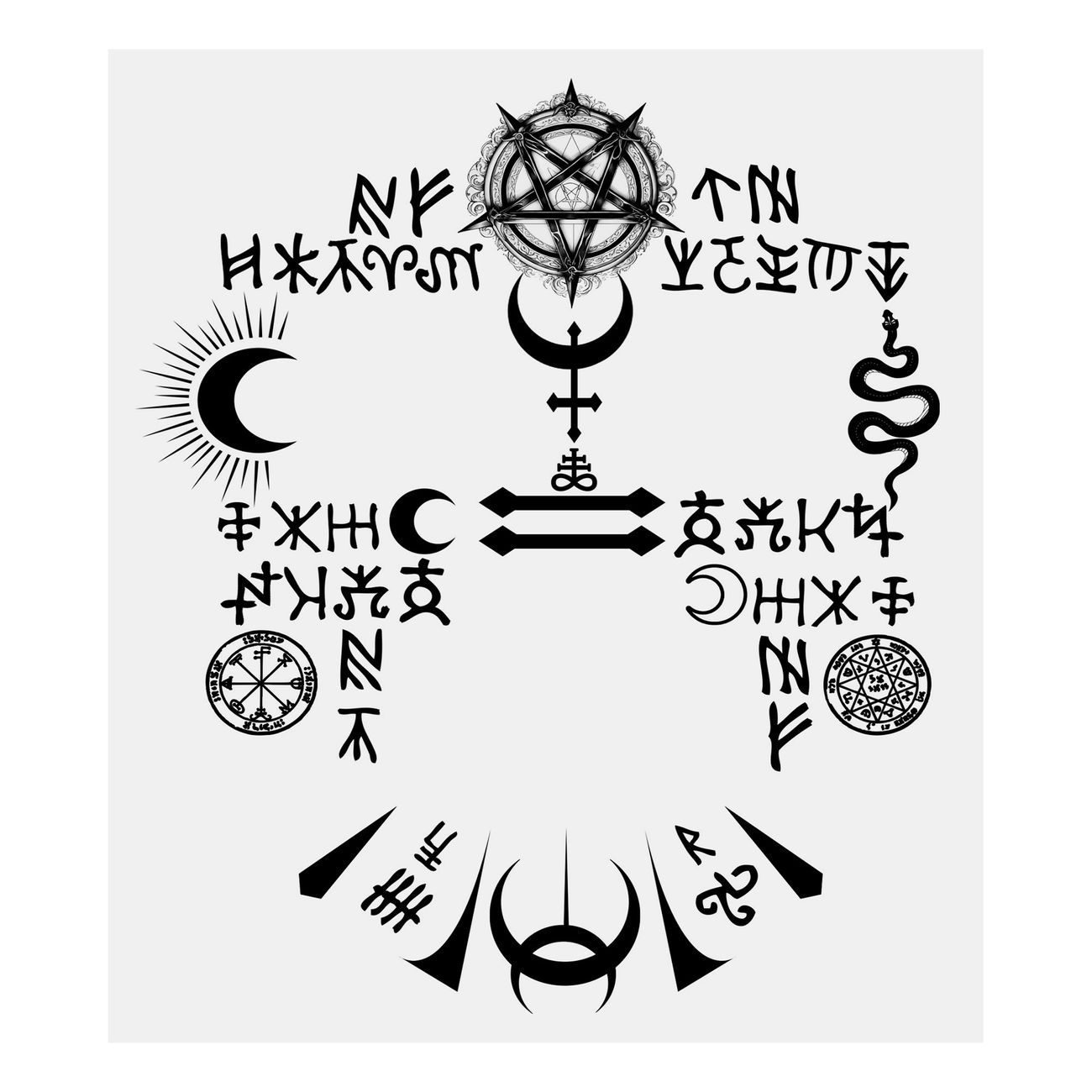 Ansiktstatuering Satanisk