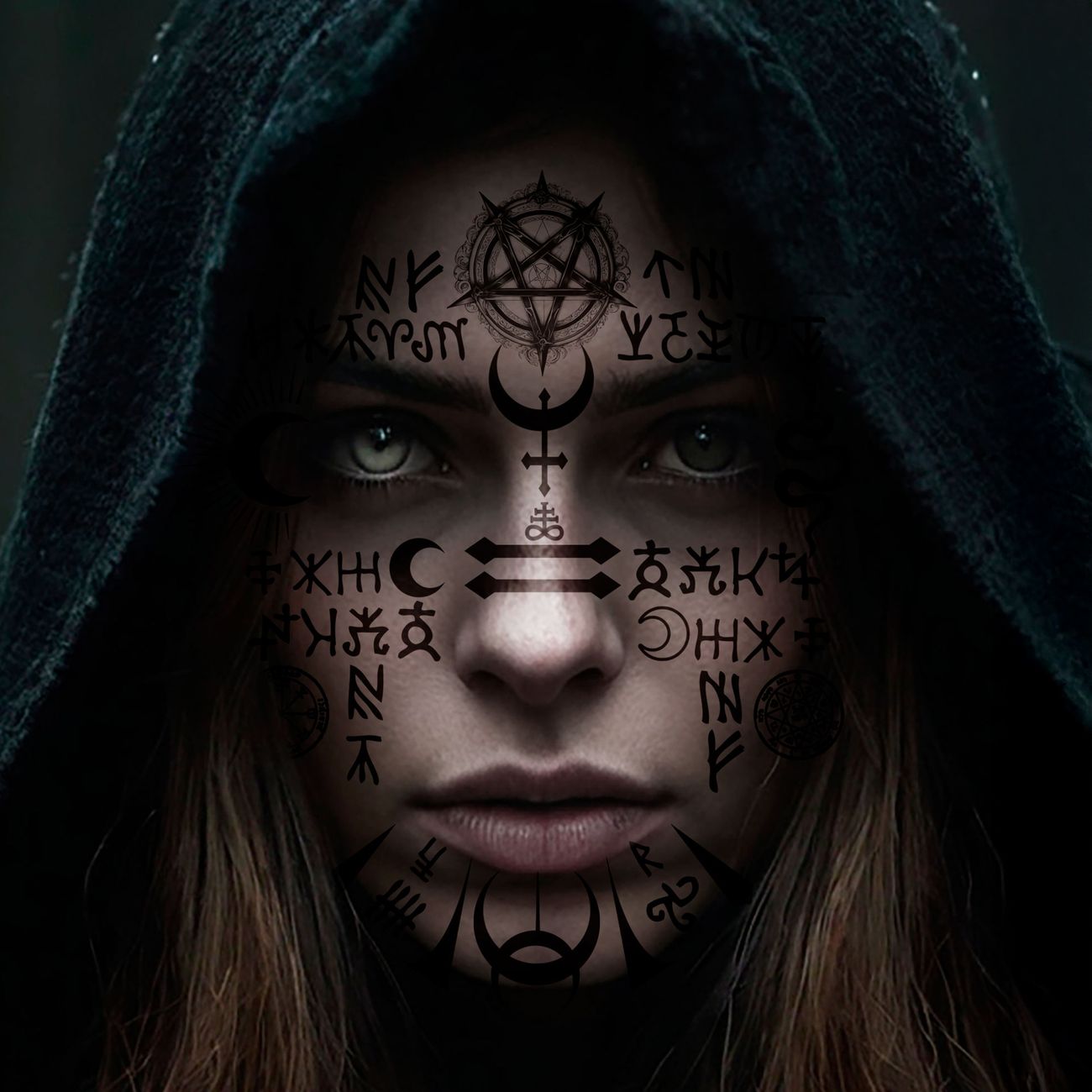 Ansiktstatuering Satanisk