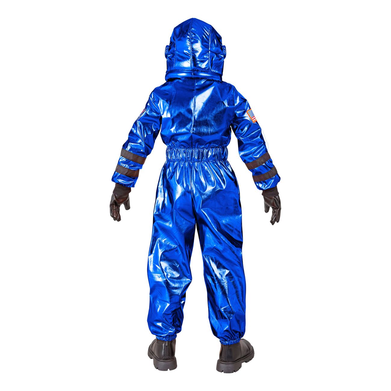 Astronaut Blå Metallic Barn Maskeraddräkt