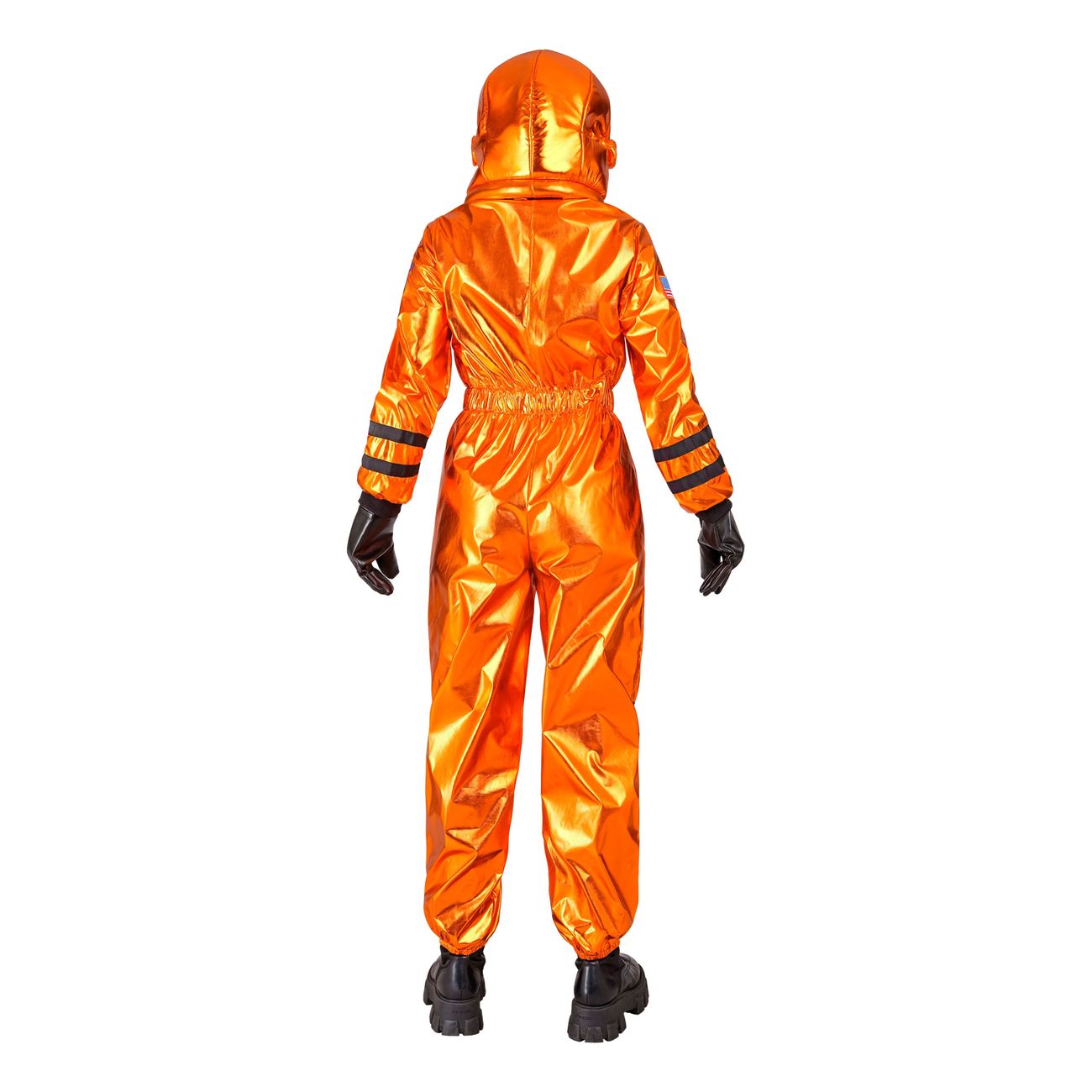 Astronaut Orange Metallic Dam Maskeraddräkt