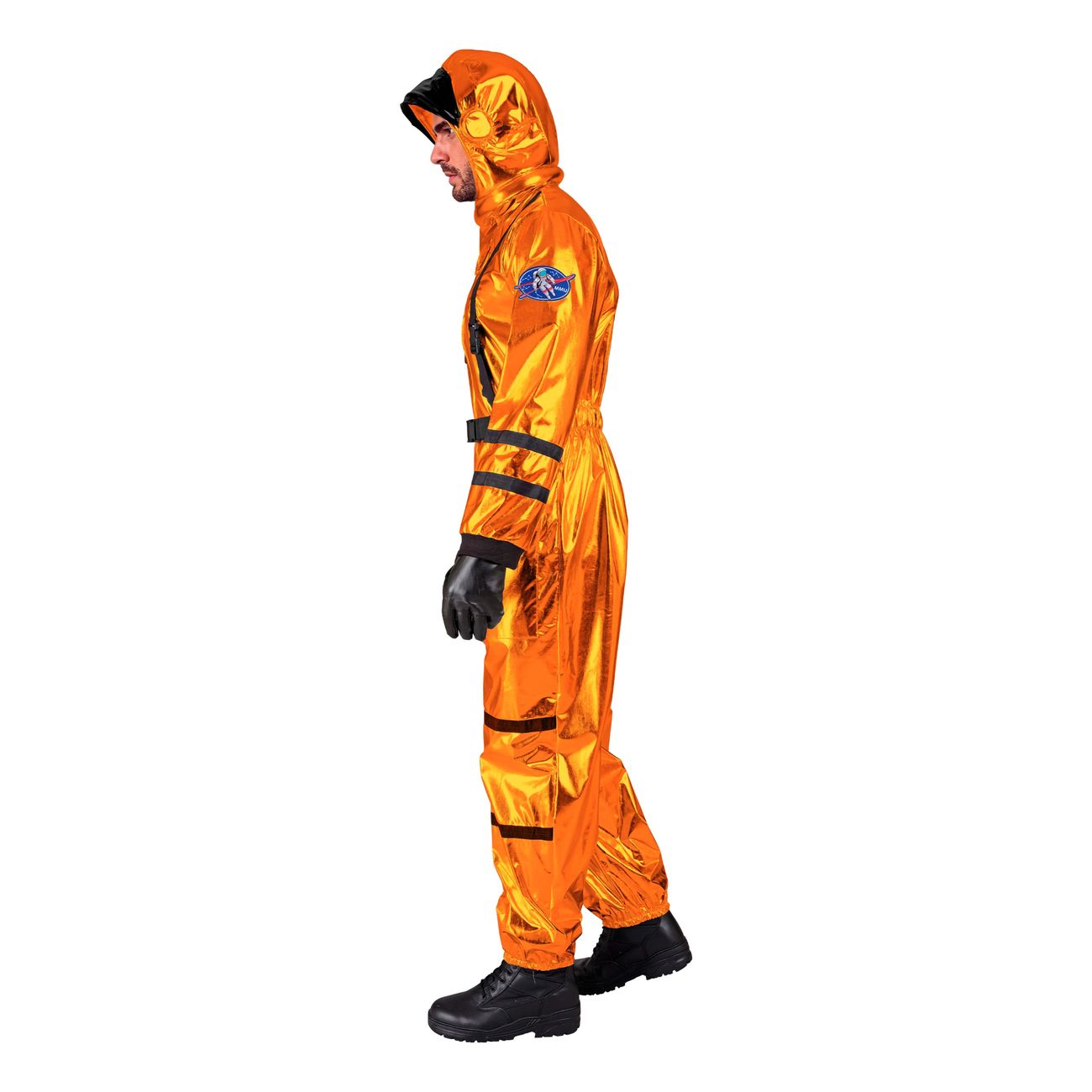 Astronaut Orange Metallic Herr Maskeraddräkt