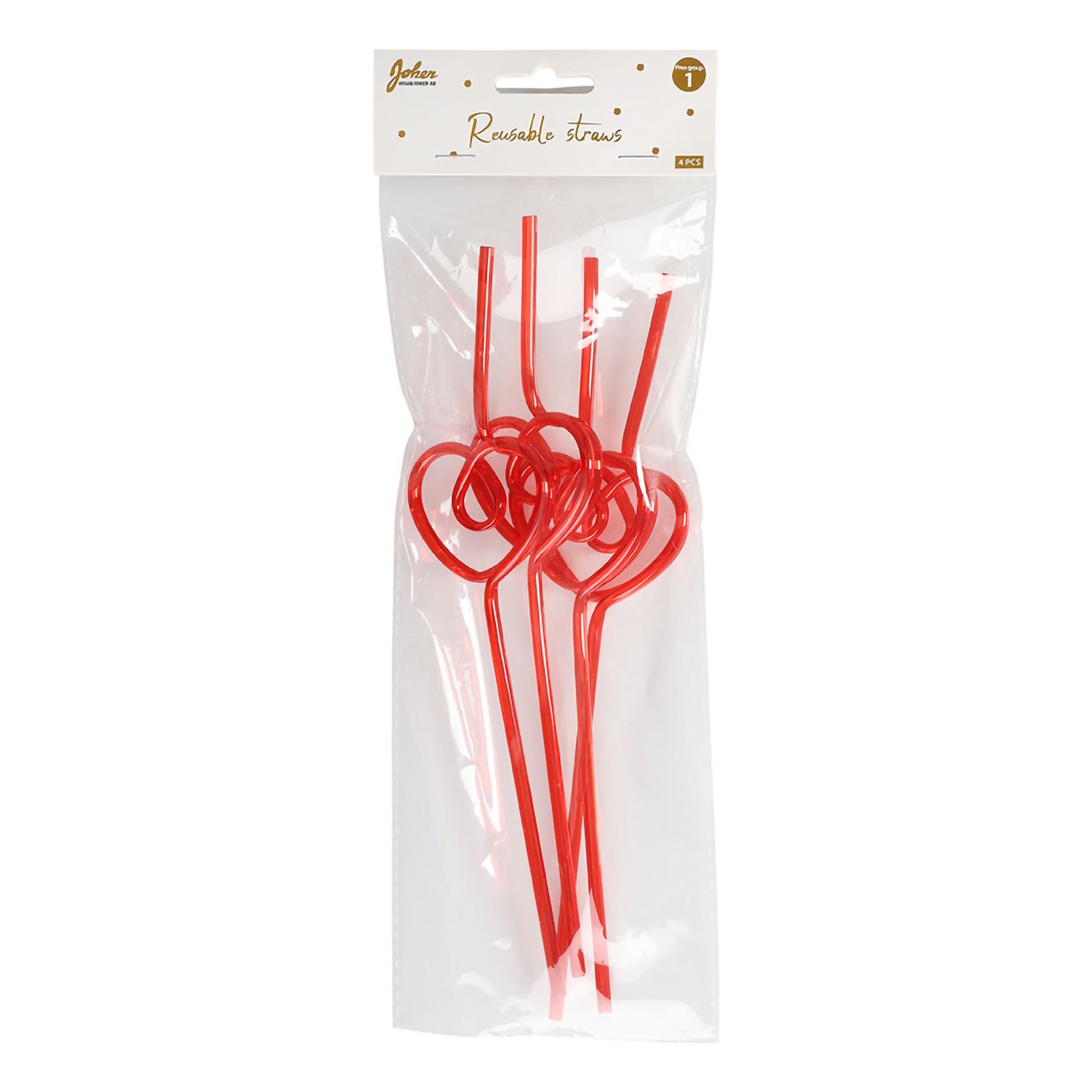 Återanvändbara Sugrör Hjärta