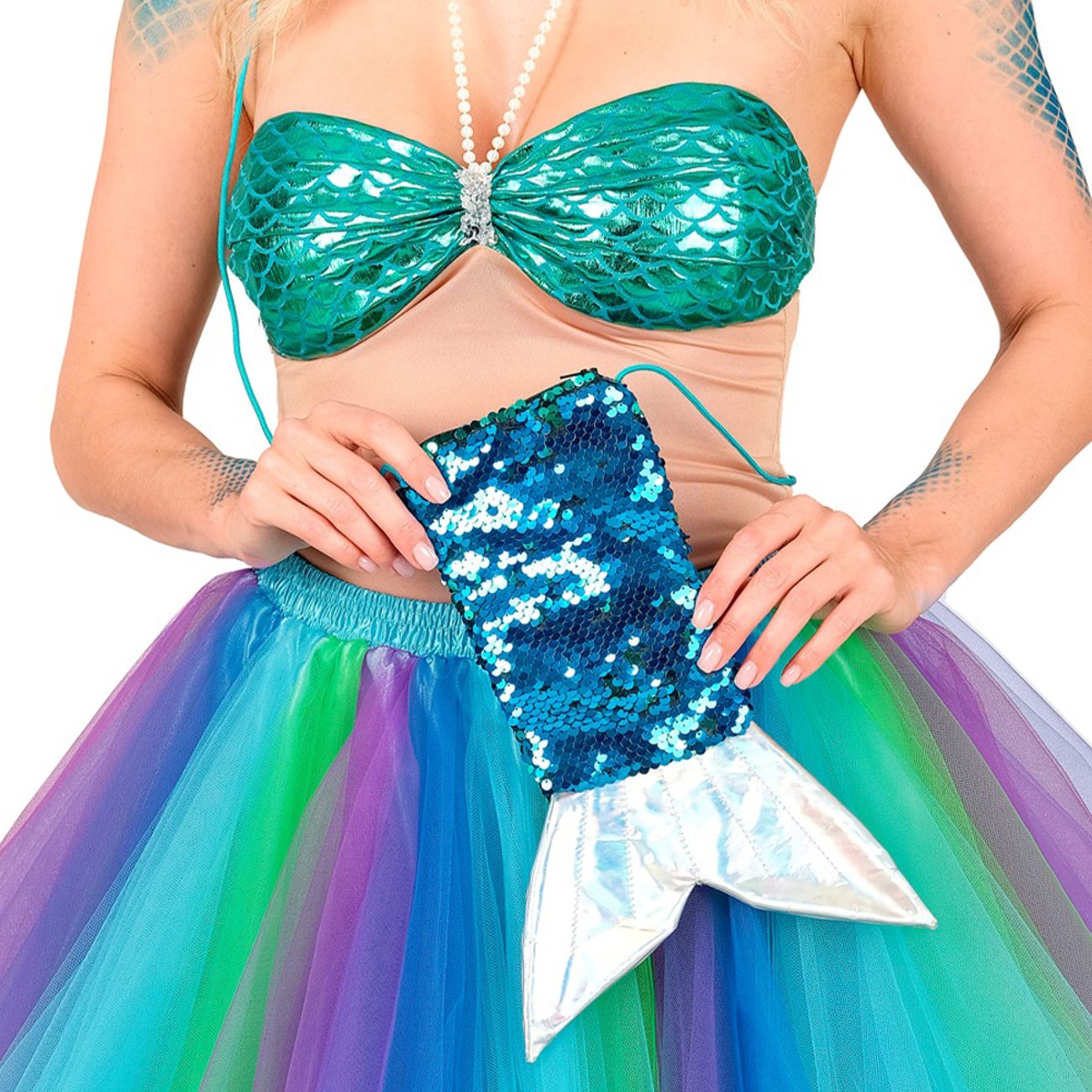 Axelväska med Paljetter Sjöjungfru