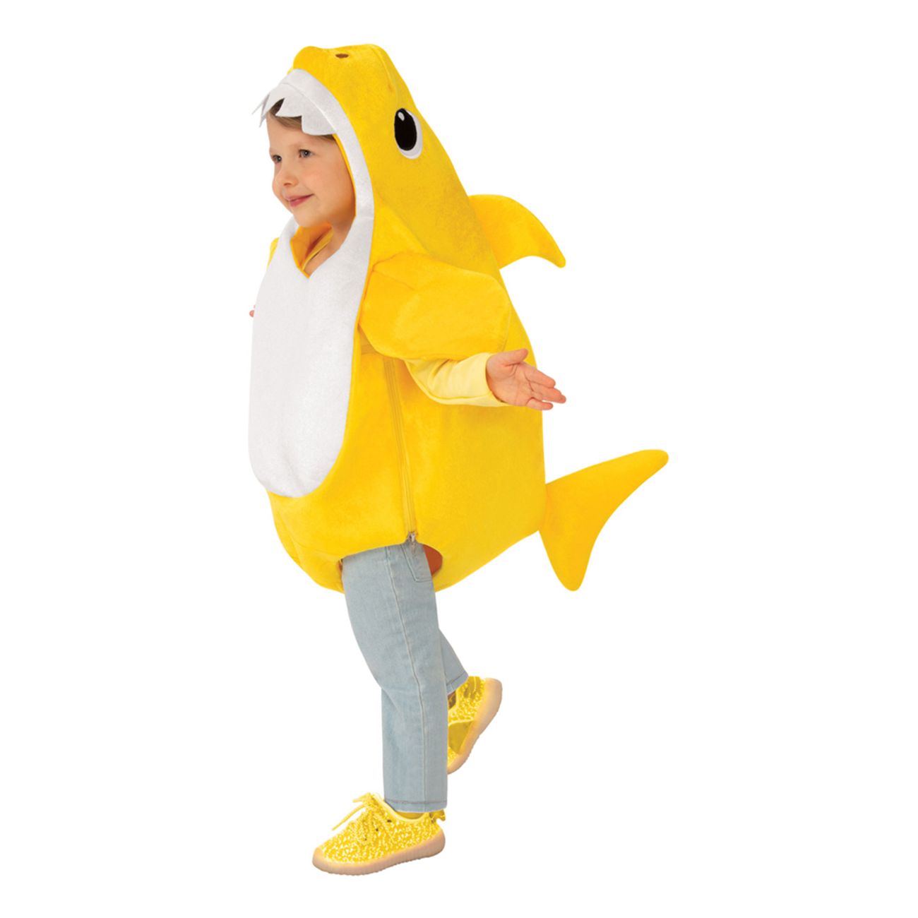 baby-shark-gul-barn-maskeraddrakt-1