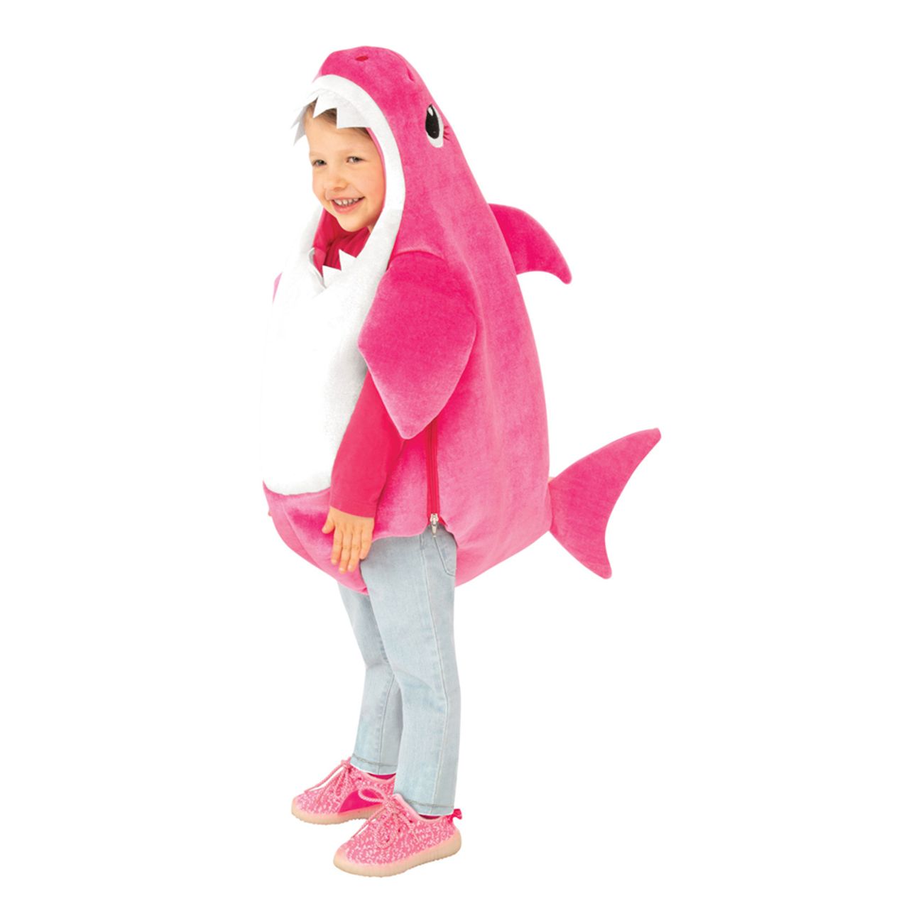 baby-shark-rosa-barn-maskeraddrakt-1