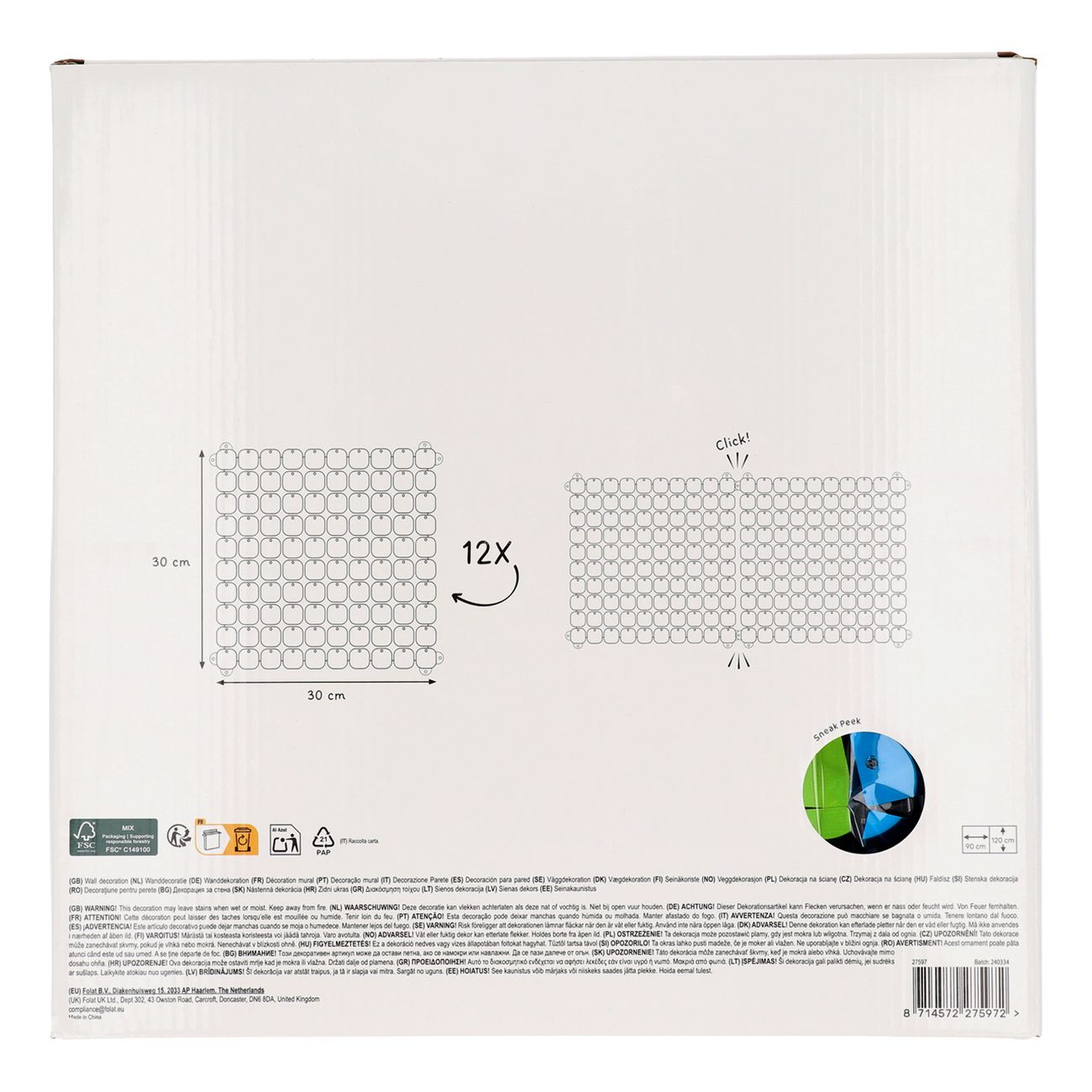 Backdrop Paljettpanel Multi