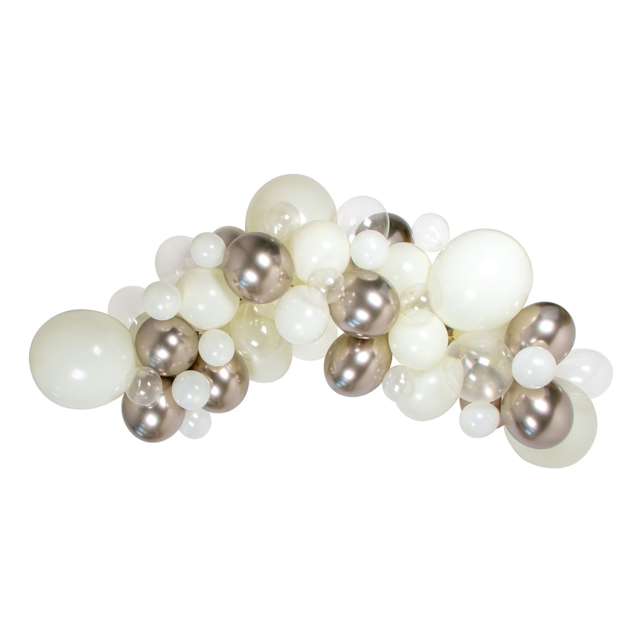 Ballongbåge Ivory/Crystal/Chrome