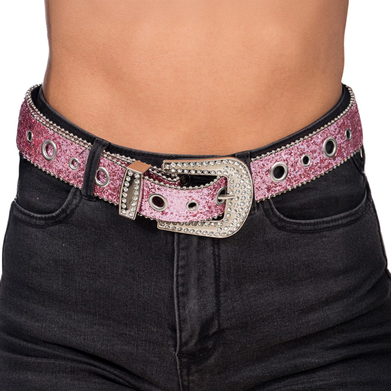 Bälte med Glitter Rosa