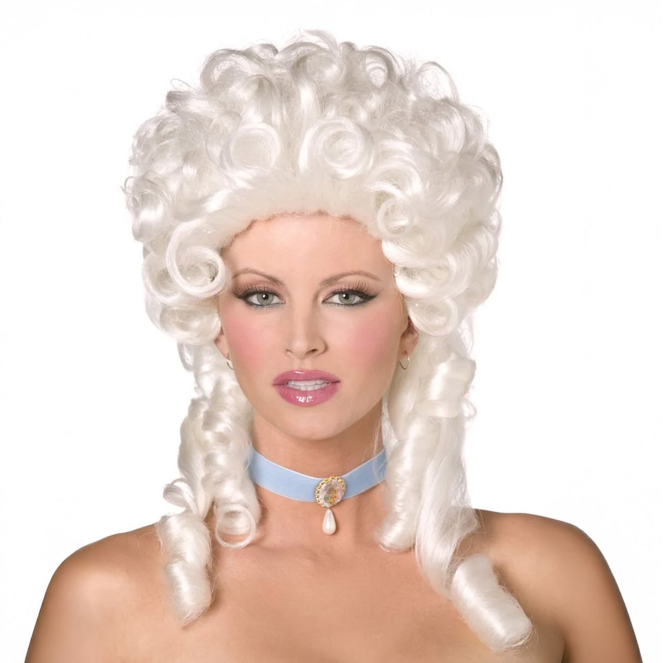 Barock Vit Peruk