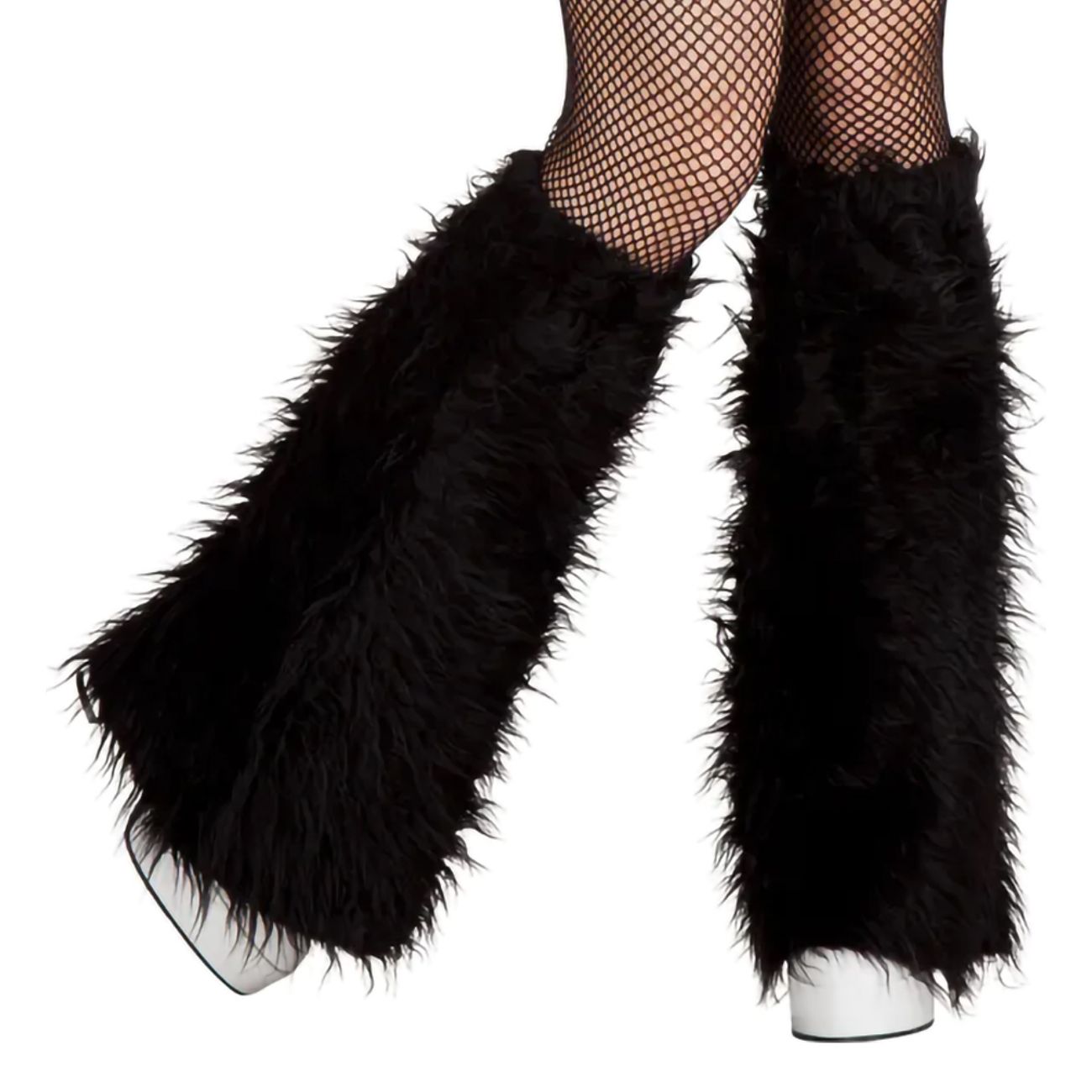 Benvärmare med Fluff Svart