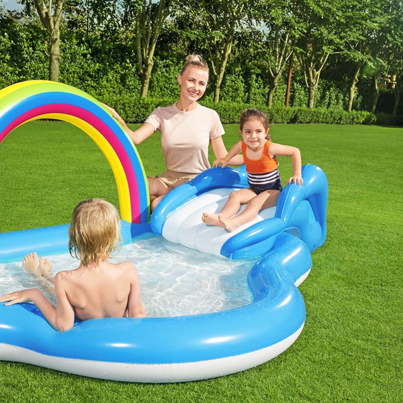Bestway Uppblåsbar Barnpool Rainbow