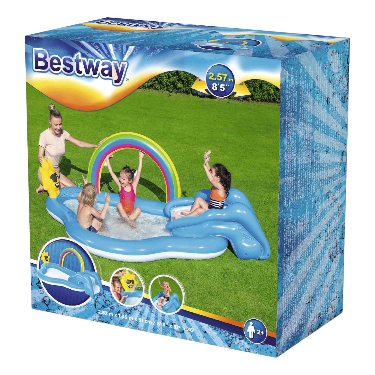 Bestway Uppblåsbar Barnpool Rainbow