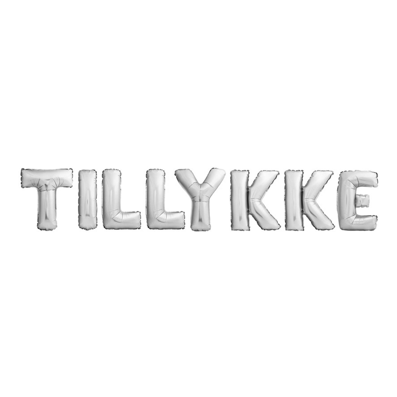 Bokstavsgirlang Tillykke Silver