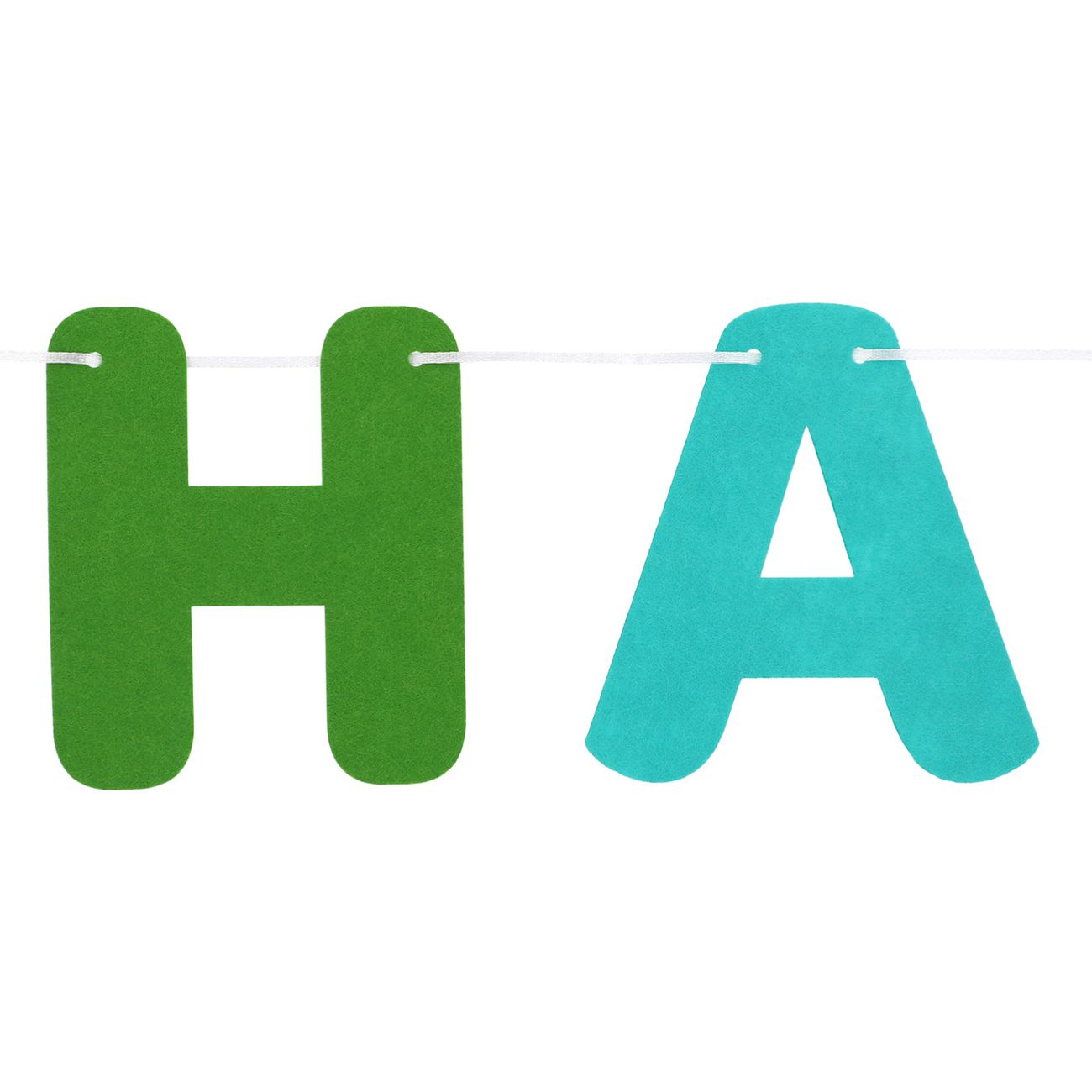 Bokstavsgirlander Happy Birthday i filt