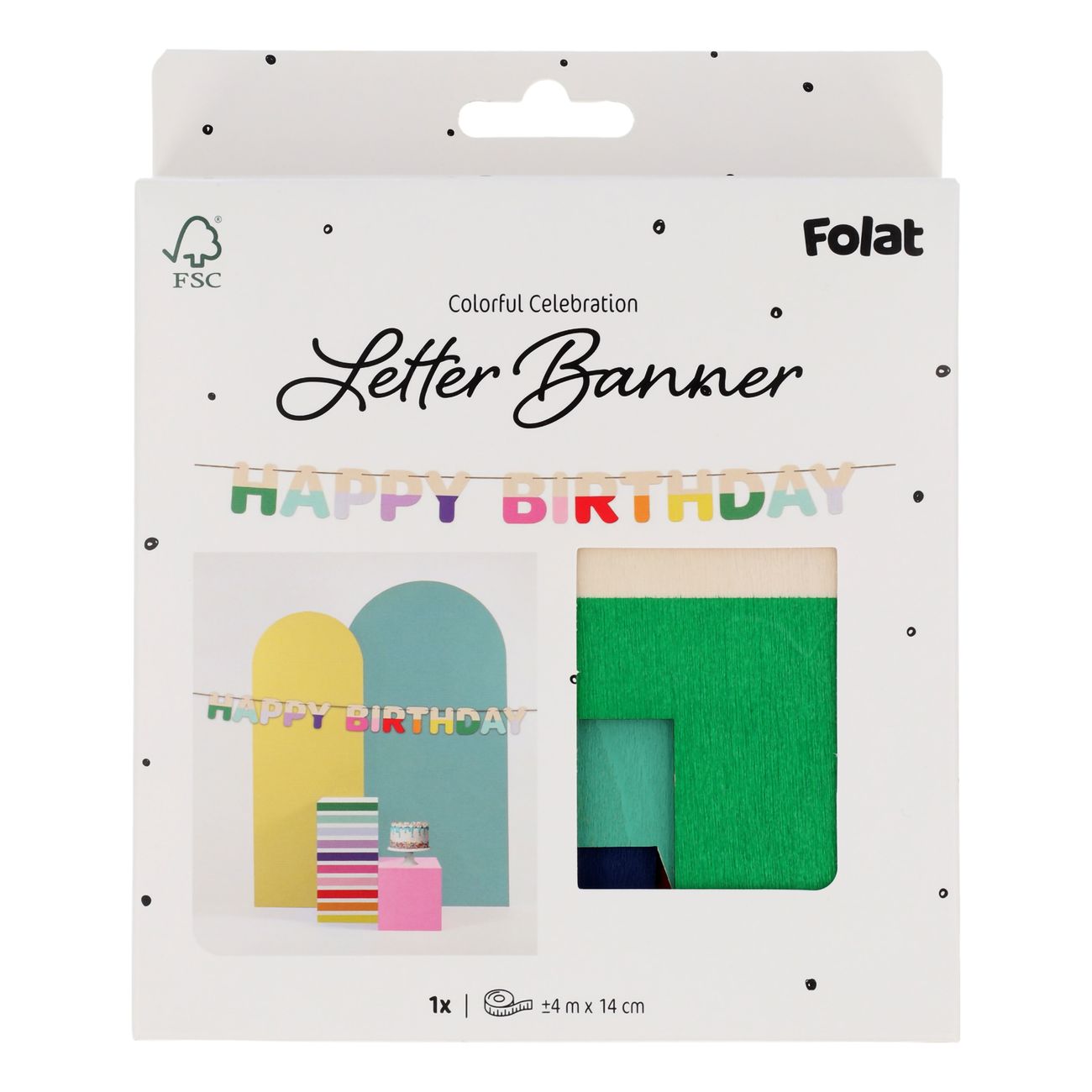 Bokstavsgirlander Happy Birthday i tre