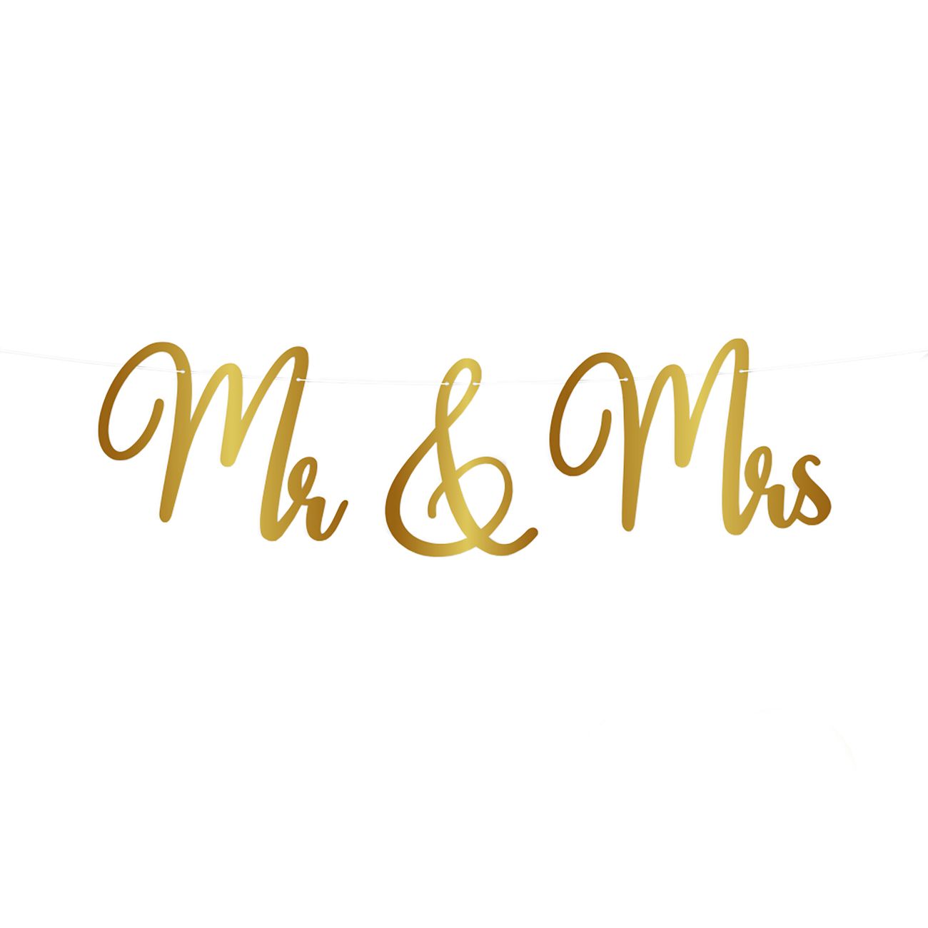 Bokstavsgirlang Mr & Mrs