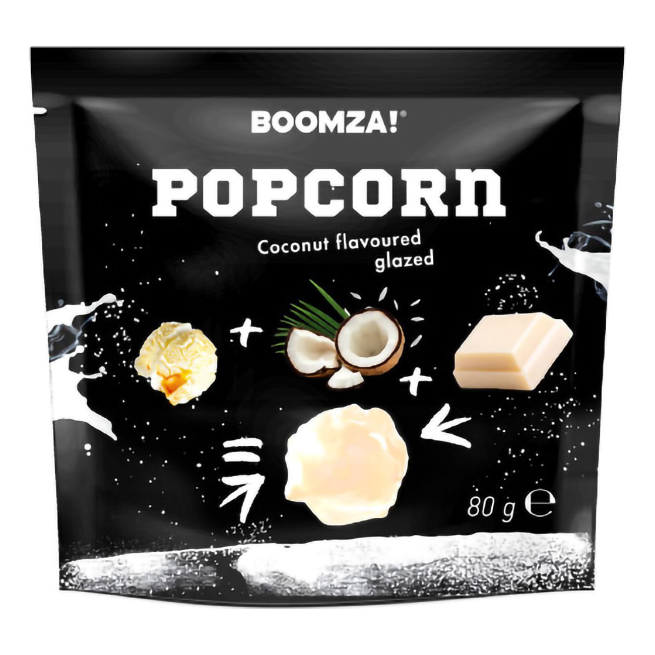 Boomza Popcorn Coconut White Chocolate