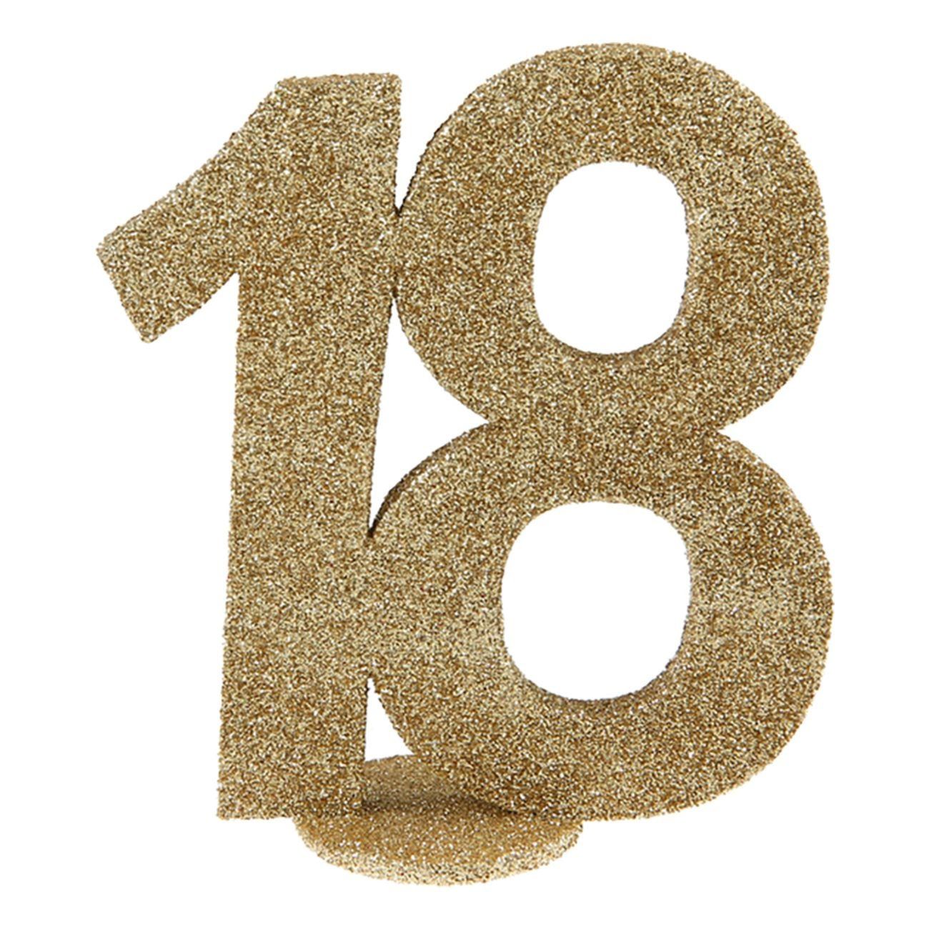 Bordsdekoration 18 Glitter Guld