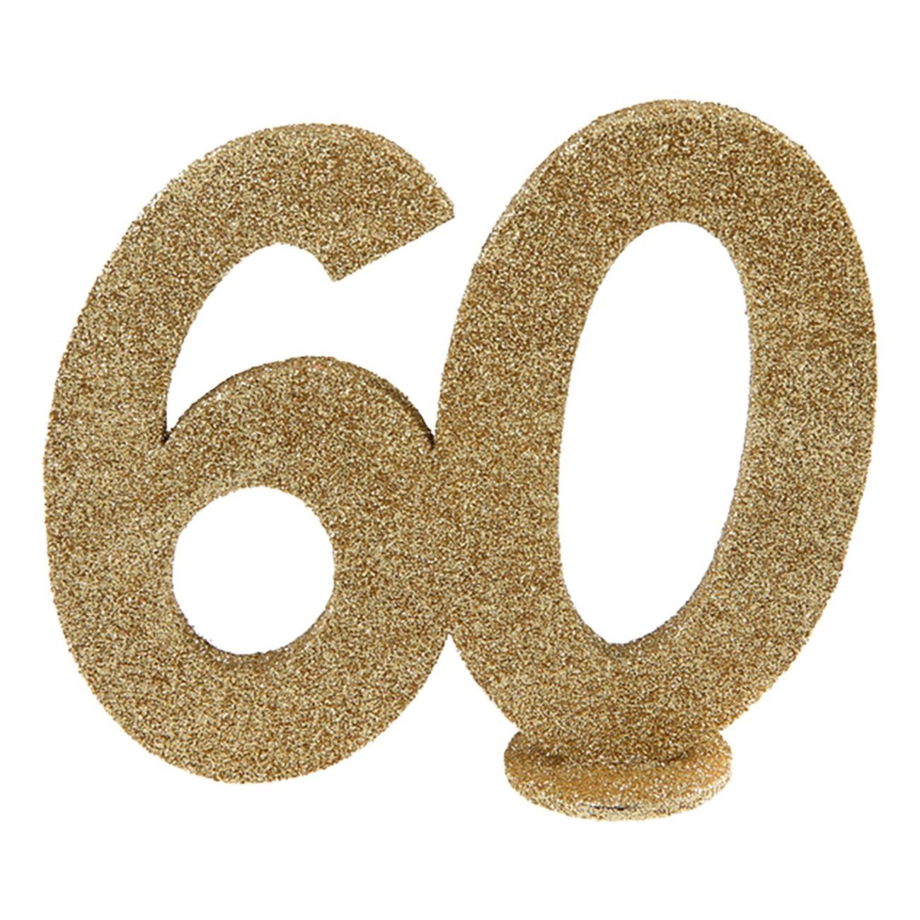 Bordsdekoration 60 Glitter Guld