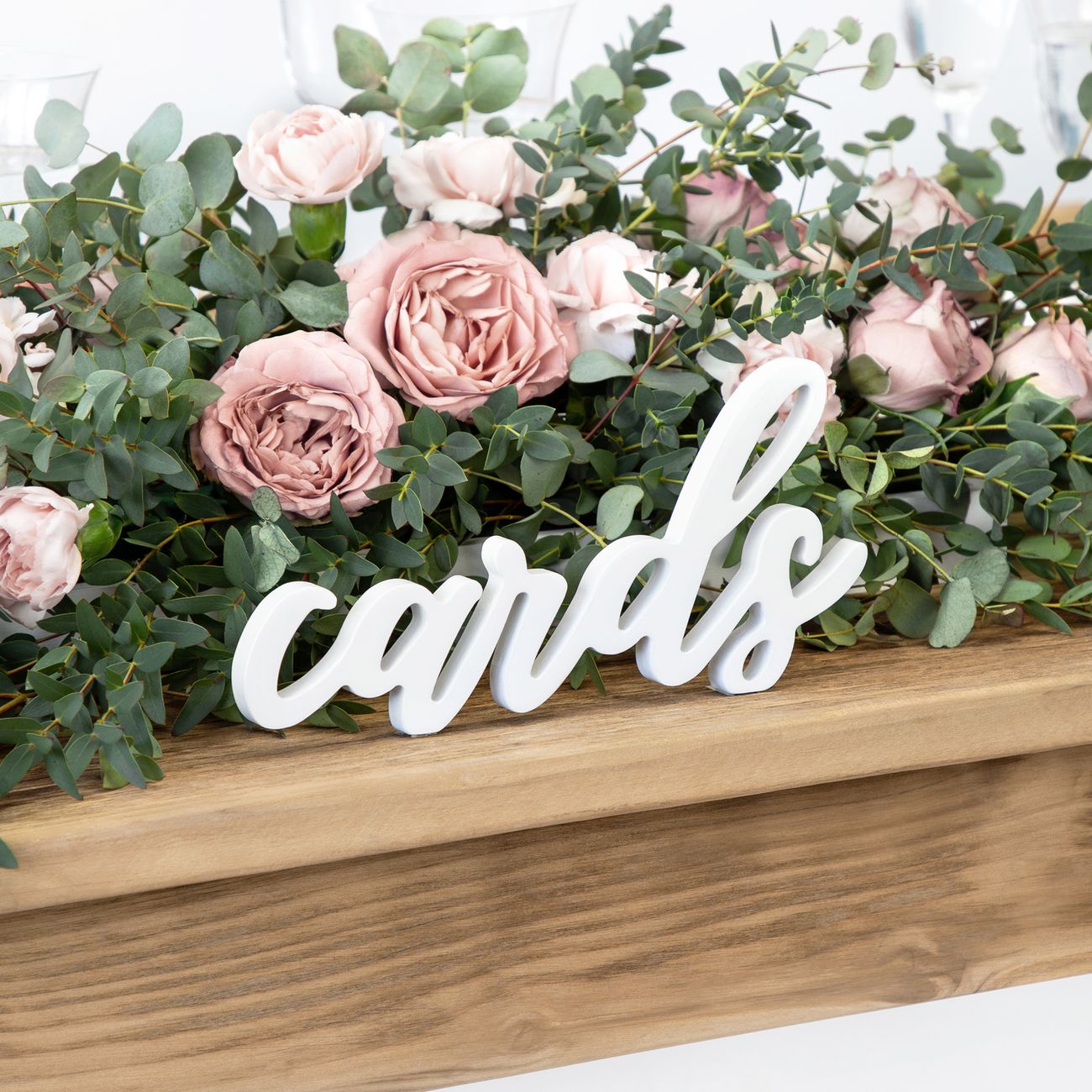 Bordsdekoration Cards Vit