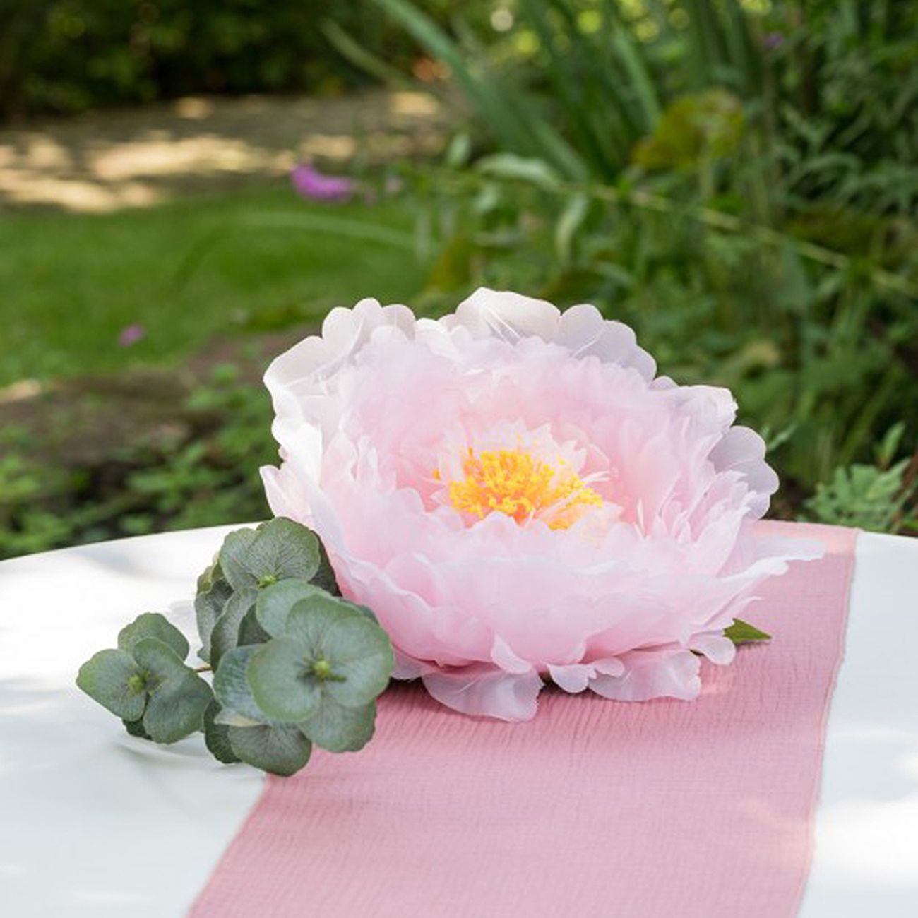 Bordsdekoration Pion Rosa