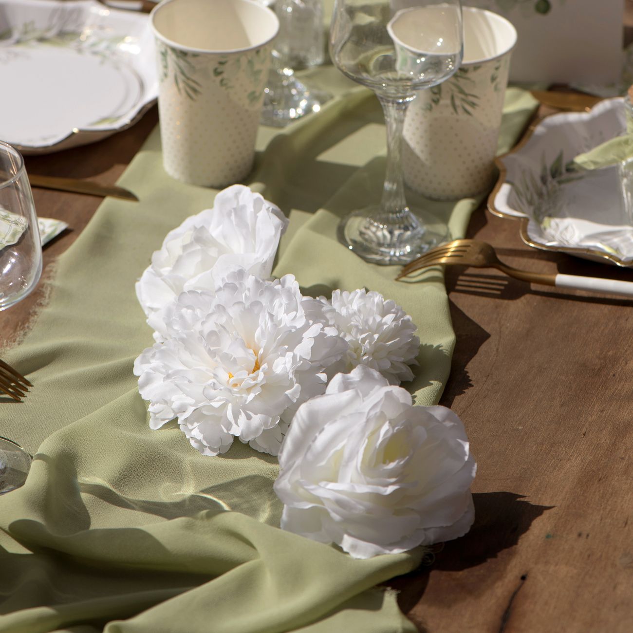 Bordsdekoration Vita Blommor