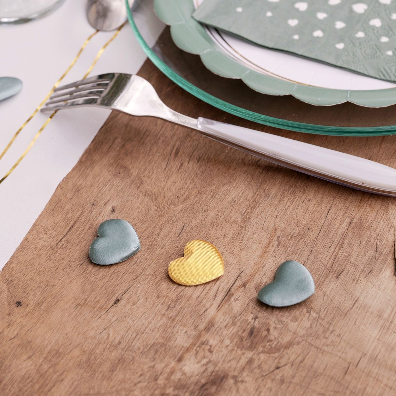 Bordsdekorationer Hjärta Guld