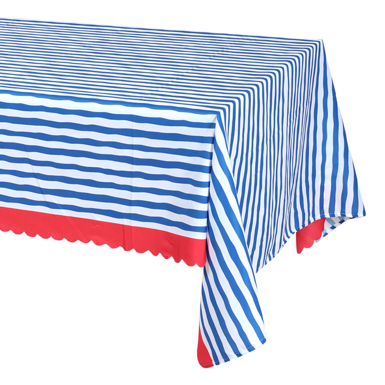 Bordsduk i Tyg Randig Röd/Blå